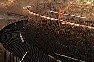 陵水砼烟囱新建施工现场