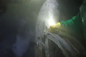陵水消防水池堵漏现场